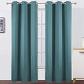 Sea Teal Thermal Blackout Curtains/42 x 95 Inch/Set of 2 Panels Room Darkening by Lemomo