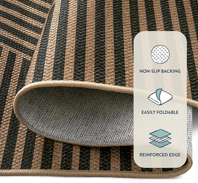 Lahome Modern Geometric Easy Jute Carpet, 6x9 Area Rugs - Image 4