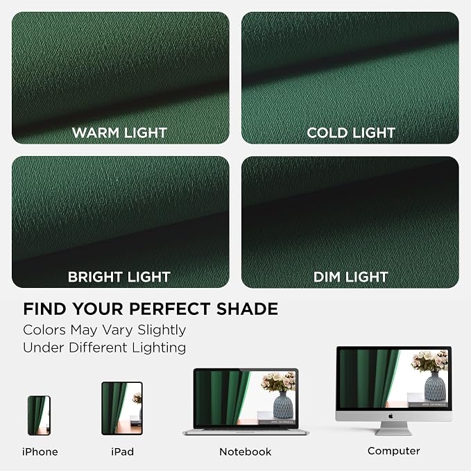 Joydeco Blackout Curtains 63 Inchs Long 52 Wide Black Out Curtains 2 Panels - Image 7