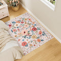 DUKINO 3x4 Area Rug, Floral Washable Rug by DUKINO