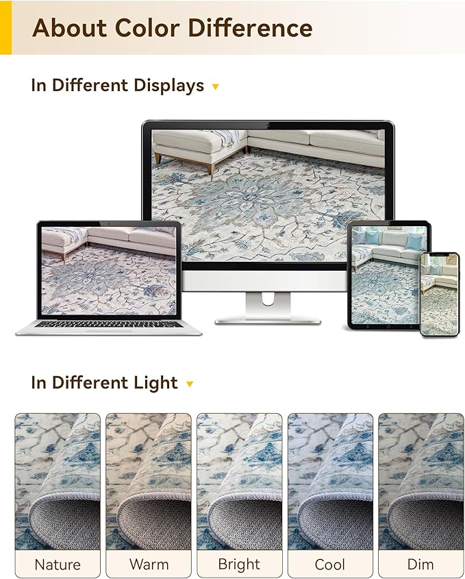 RELEANY Washable Area Rug, Runner 3'x10', Water Repellent, Pet Friendly - Image 7