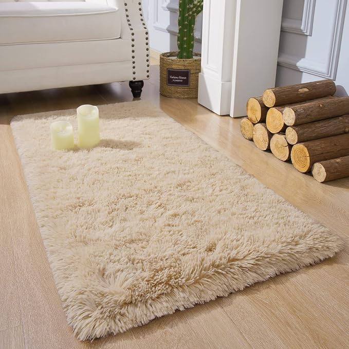 Chicrug Soft Runner Rug for Bedroom Living Room Plush Fluffy Rug 2x4 | Shag by ChicrugHomeDecor