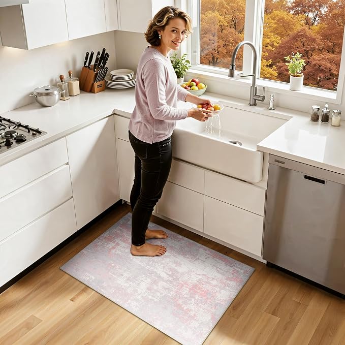 RELEANY Washable 2'x3' Abstract Area Rug - Image 2