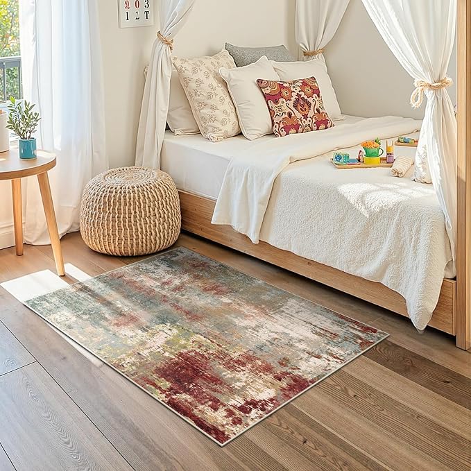 RELEANY Washable 3'x5' Abstract Area Rug - Image 3