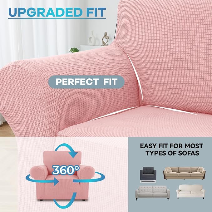 LURKA Stretch Chair Sofa Slipcovers 1 Piece Couch Covers - Image 4