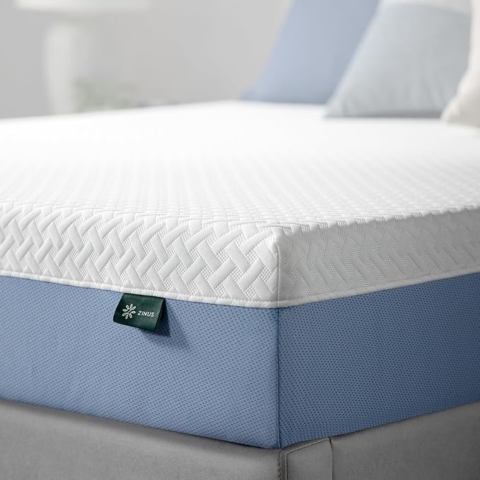 ZINUS 8 Inch Full Cooling Essential Memory Foam Mattress [NewVersion], Fiberglass Free, Medium Feel, Breathable Cooling Layers, Certified Safe Materials
