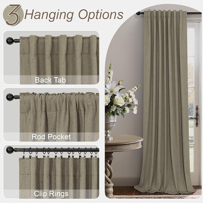 Living Room Darkening Curtains 63 Inches Long Small Bay Window Blackout - Image 5