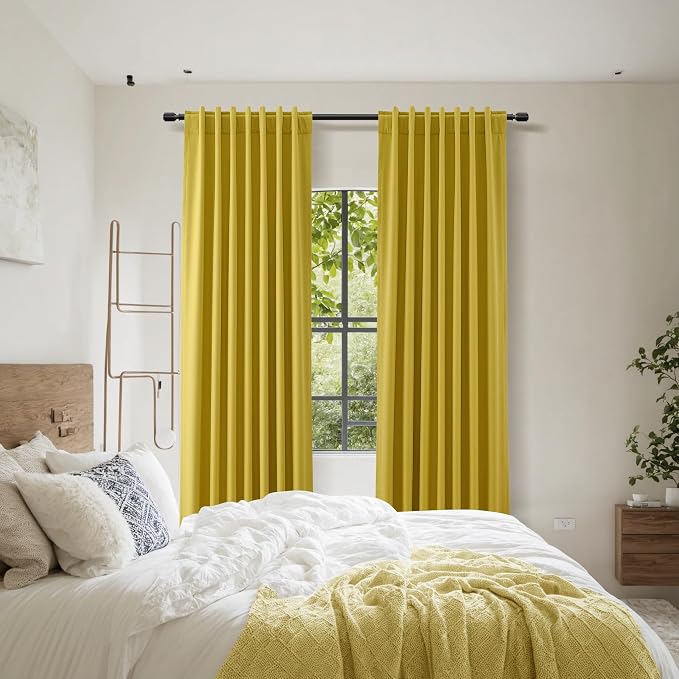 100% Blackout Curtains 96 Inch Length 2 Panels Set - Image 9
