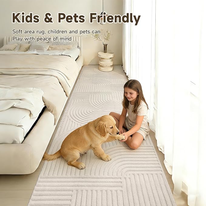 Pauwer 3x12 Area Rugs for Living Room, Modern Non Slip Washable Rug, Soft Fluffy - Image 7
