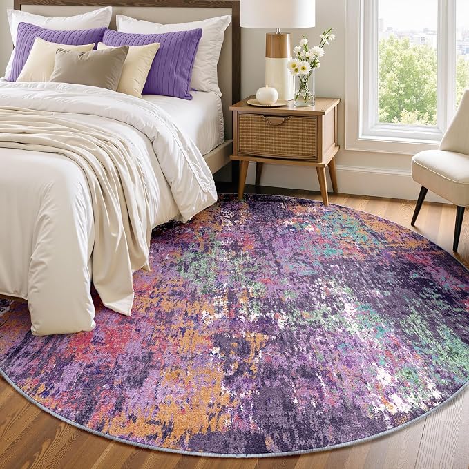 RELEANY Washable Round 6ft Area Rug by RELEANY