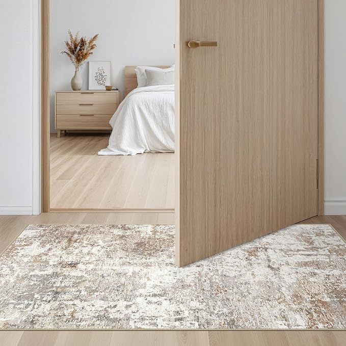 LOONGRUG Runner Rug 2x4 Machine Washable Non-Slip Neutral Modern Rugs | - Image 4