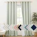 NICETOWN Full Blackout Sage Green Linen Curtains 102 inches Length by NICETOWN