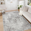 Area Rug 5x7 Washable Rug, Vintage Boho Medallion Rugs Non-Slip Soft Low Pile by VECARF