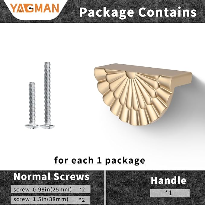 Champagne Bronze Cabinet Pulls 6 Pack 3 Inch Modern Drawer Handles Kitchen Cupboard Half Moon Bathroom Dresser Sunflower Cup Pull SH-CB76-6