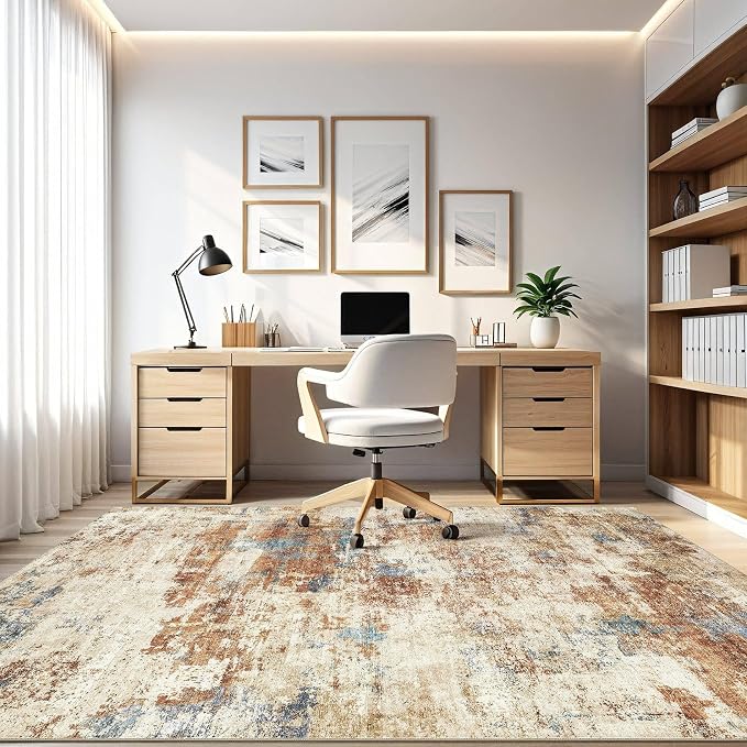 LOONGRUG 8x10 Area Rugs Washable Large Neutral Modern Living Room Rug | - Image 8