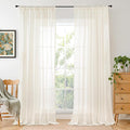 BGment Ivory Linen Curtains 84 Inches Long 2 Panels Set by BGment