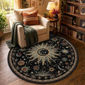 Vacuum-Friendly, Round 4ft Washable Area Rug by meejou