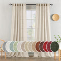 MIULEE Beige Linen Curtains 52x96 Inch 2 Panels by MIULEE