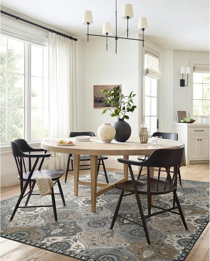 Lahome Moroccan Washable Area Rug 6x9, Large Living Room Rugs - Image 3