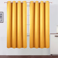 Yellow Thermal Blackout Curtains/52 x 72 Inch/Set of 2 Panels Room Darkening by Lemomo