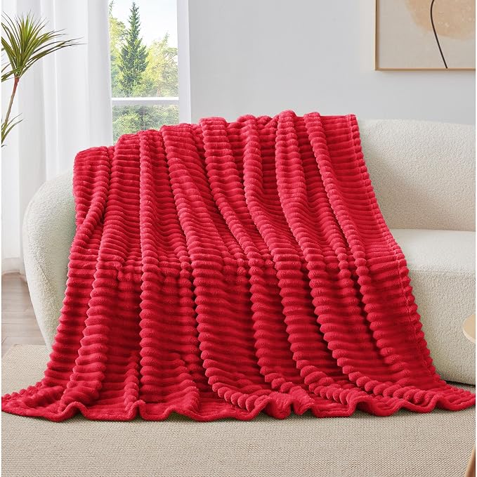 BEDELITE Ribbed Twin Blanket for Couch & Bed, Warm Yet Lightweight, Ribbed - Image 7
