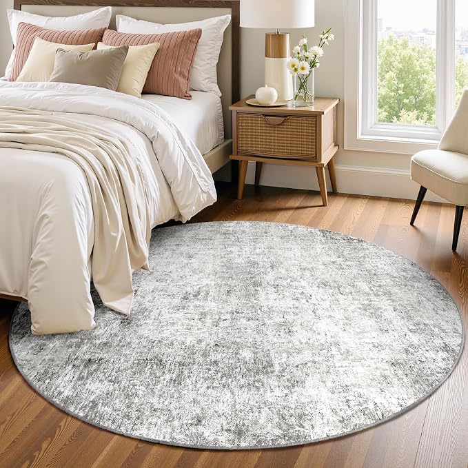 RELEANY Washable Round 6ft Area Rug by RELEANY