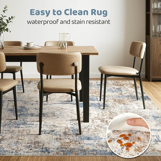 LOONGRUG 10x14 Area Rugs Washable Large Neutral Modern Living Room Rug | - Image 6