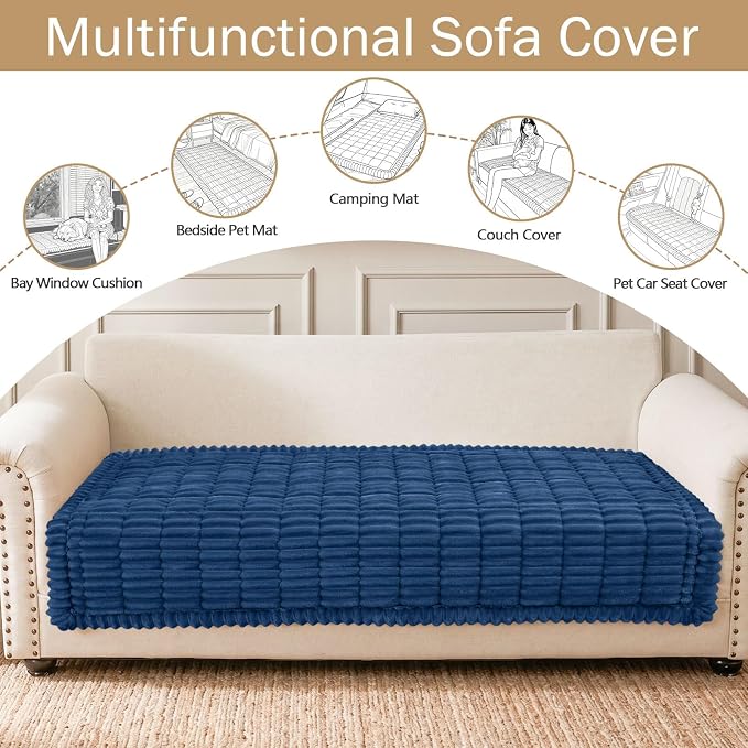 Couch Cover for Dogs, Washable Non Slip Plush Flannel Sofa Protector | Thick - Image 3