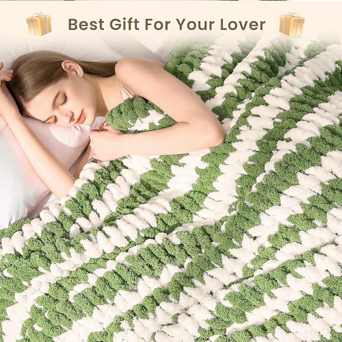 L'AGRATY Chunky Knit Throw Blanket - Image 7