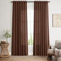 Mocha Brown Curtains 84 Inches Long by Nanspring