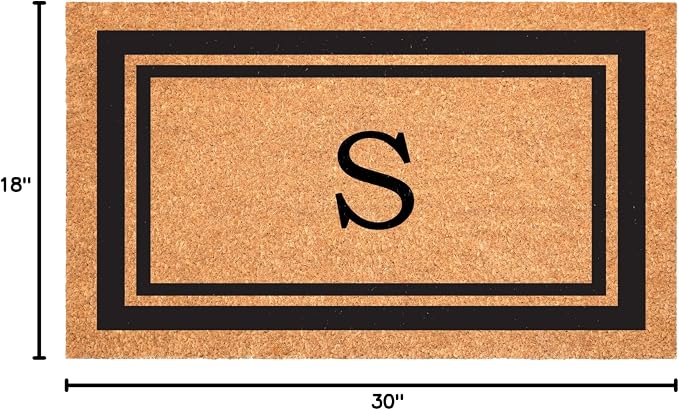 Calloway Mills 152961830S Black Border 18" x 30" Monogram Doormat - Image 3