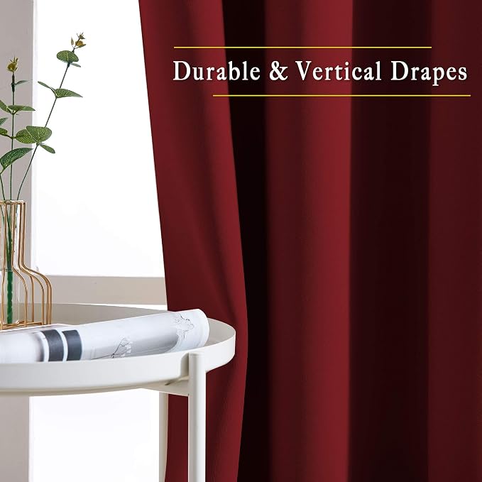 NICETOWN Blackout Doorway Curtains 80 inches Long 2 Panels Set, Grommet Thermal - Image 5