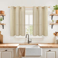 YoungsTex Burlap Linen Curtains 40 Inch Length by YoungsTex