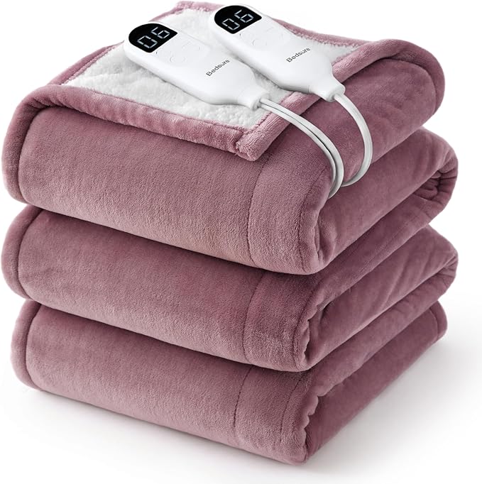 Bedsure Heated Blanket Queen Size, Dual Control Electric Blanket, 6 Heat/6 by Unknown