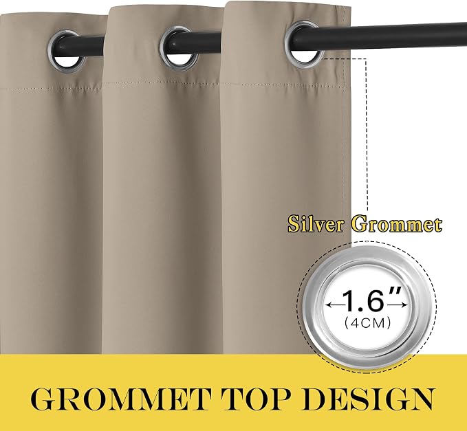 NICETOWN Blackout Sliding Glass Door Curtains, Room Darkening Thermal Insulated - Image 5