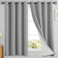 Yakamok Dove Grey Linen Textured Curtains 63 Inches Long by Yakamok