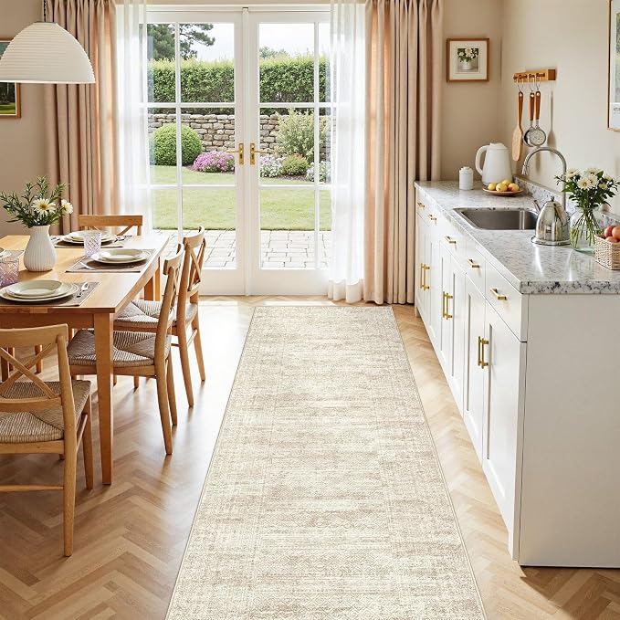UERMEI 2x6 Washable Runner Rug for Hallway, Non Slip Low Pile Kitchen Carpet - Image 5