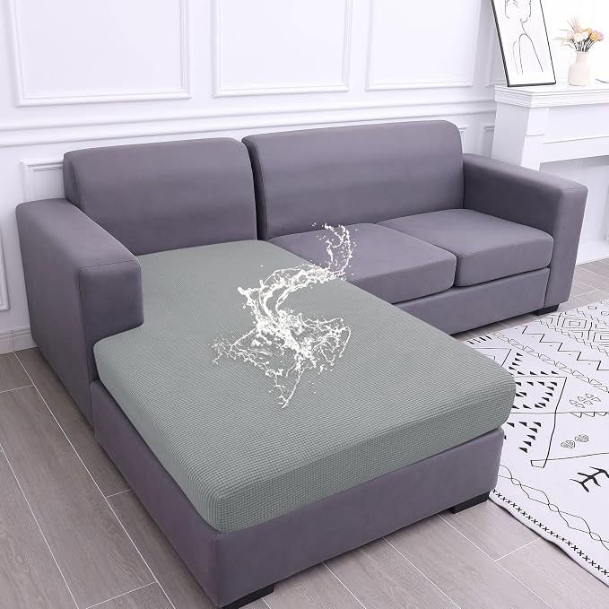 Waterproof Couch Cushion Covers, Sectional Sofa Cushion Slipcovers L Shape by hyha