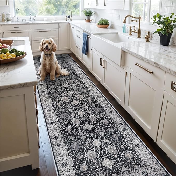 3x12 Washable Hallway Runner Rug: Oriental Long Ultra Soft Runners by HYHAOYUNLAI