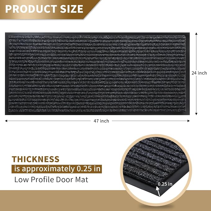 Yimobra Front Door Mat Outdoor Indoor Entrance, 100% Waterproof All-Season All - Image 2