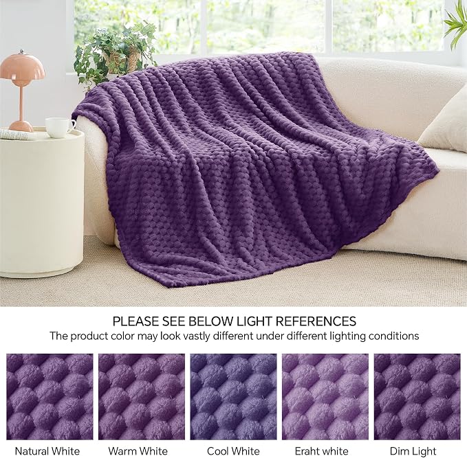 BEDELITE Purple Throw Blanket for Couch, Soft Cozy Gifts for Women, 50 * 60 | - Image 7