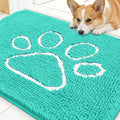 OLANLY Dog Door Mat for Muddy Paws 30x20, Paw Print Design Chenille Mud Mat | by OLANLY