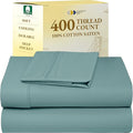 California Design Den Twin XL Sheet Sets - 400 Thread Count Sateen, 100% Cotton Sheets Set, Deep Pockets, Cooling and Durable Bedding for Dorm Rooms & Adults - Teal