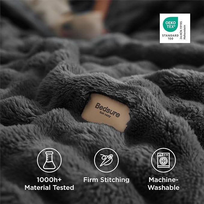 Bedsure Grey Twin XL Blankets for Bed - Image 5