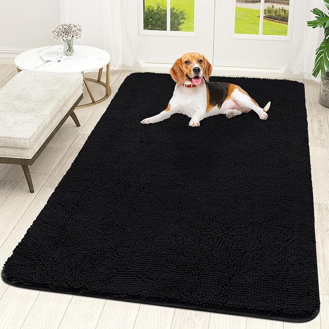 OLANLY Dog Door Mat for Muddy Paws 70x46, Super Absorbent Chenille Mud Mat | by OLANLY