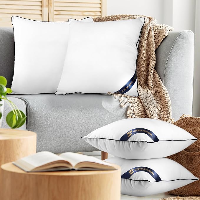 Utopia Bedding 22x22 Throw Pillow Inserts, Decorative Pillows, Plush & - Image 6