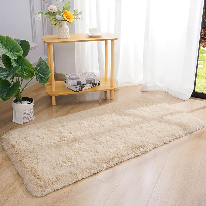 Chicrug Soft Runner Rug for Bedroom Living Room Plush Fluffy Rug 2x4 | Shag - Image 2