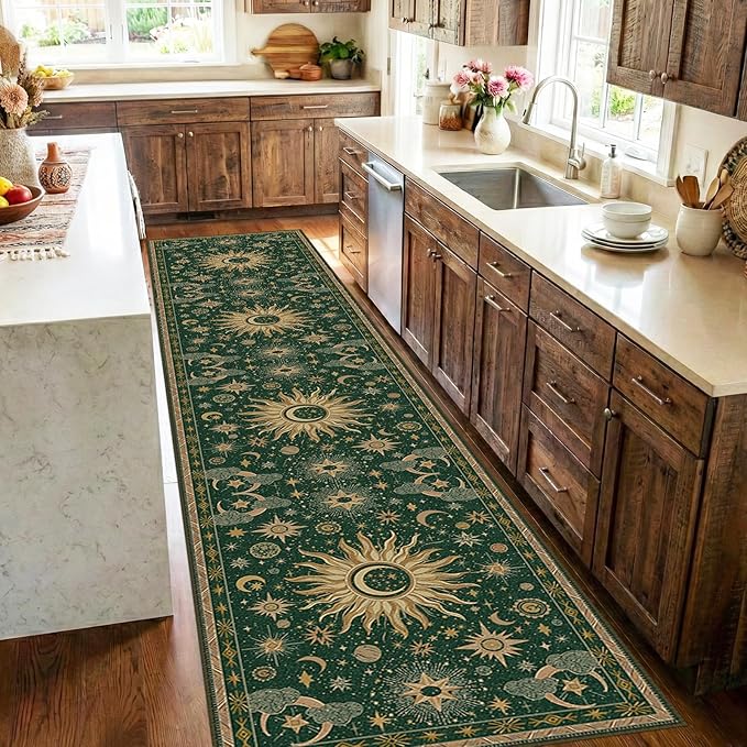 Vacuum-Friendly, 2x10 Washable Area Rug by meejou