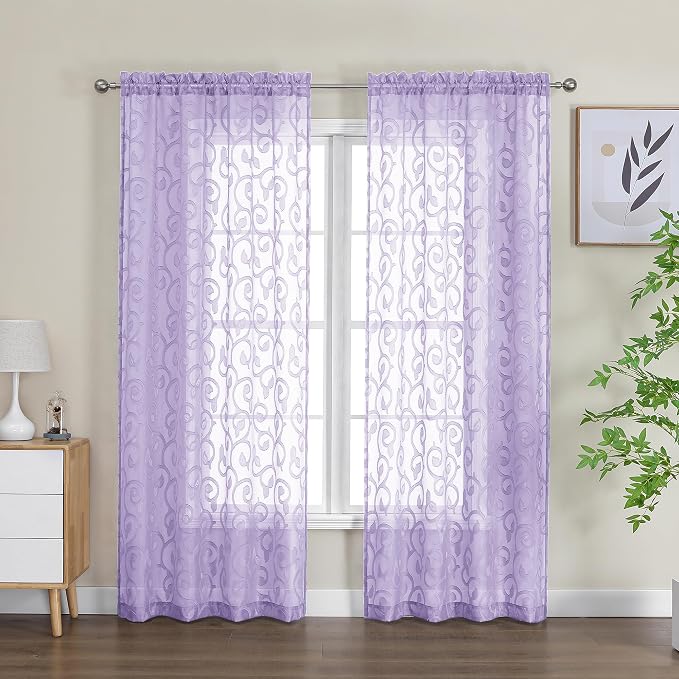 Furman Sheer Curtains 72 inches Long - Image 2