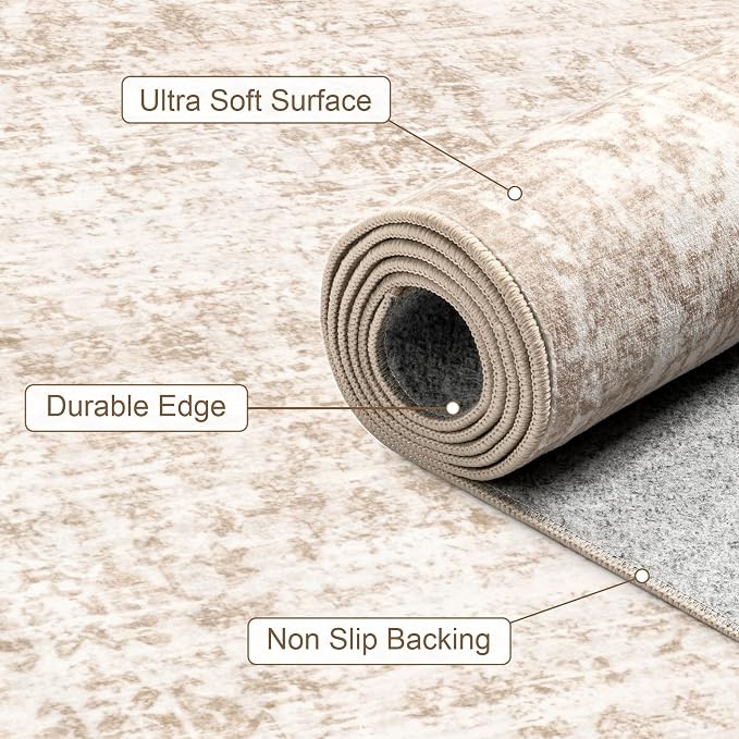 5x7 Area Rugs Living Room: Washable Rug - Image 7